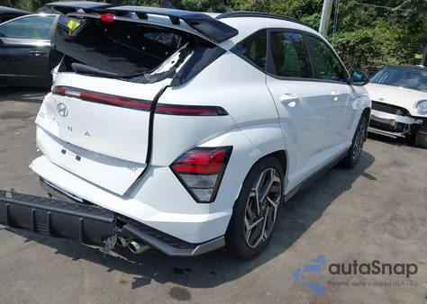 2024 Hyundai Kona N Line из США, поврежденный, VIN KM8HA3A35RU093657